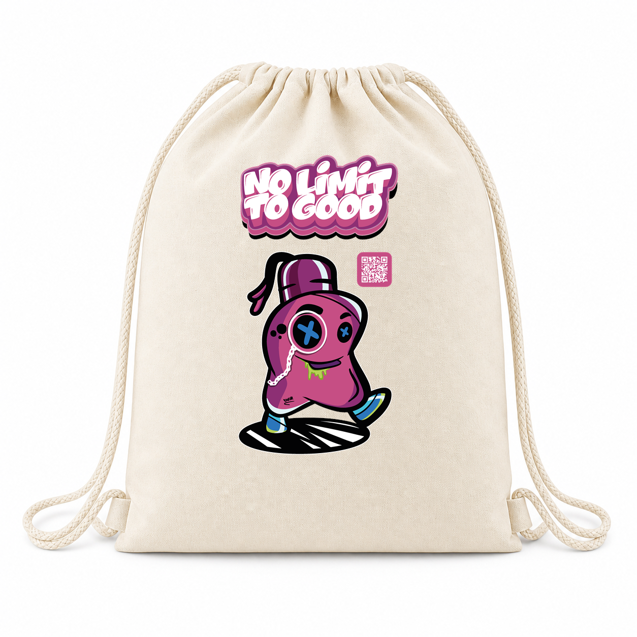 Plume Cotton Drawstring Bag – No Limit To Good