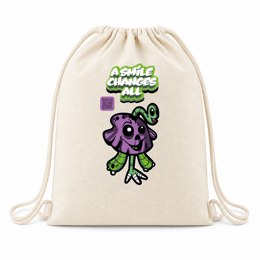 Boop Cotton Drawstring Bag – A Smile Changes All