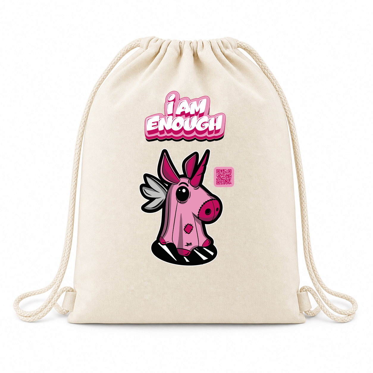 Mimi Cotton Drawstring Bag – I Am Enough