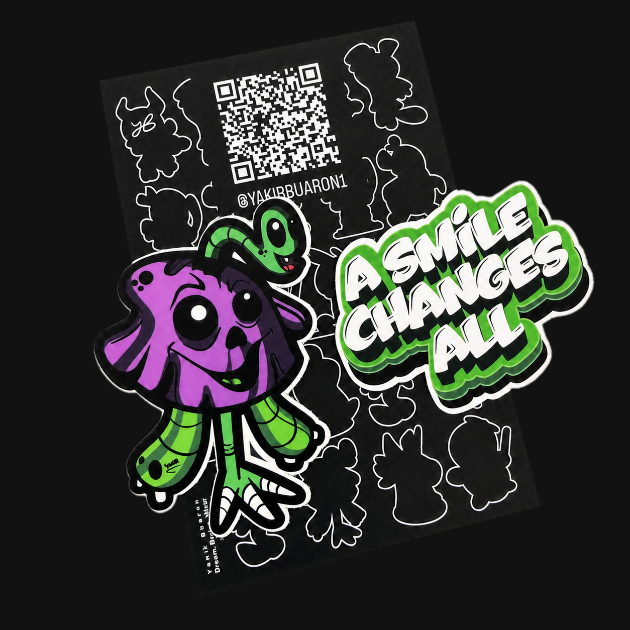 Boop premium vinyl sticker set with mantra